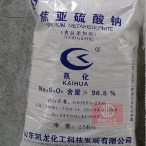 焦亞硫酸鈉，Na2S2O5，食用焦亞硫酸